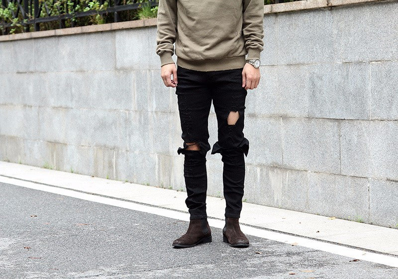 Ripped Kneecap Jeans