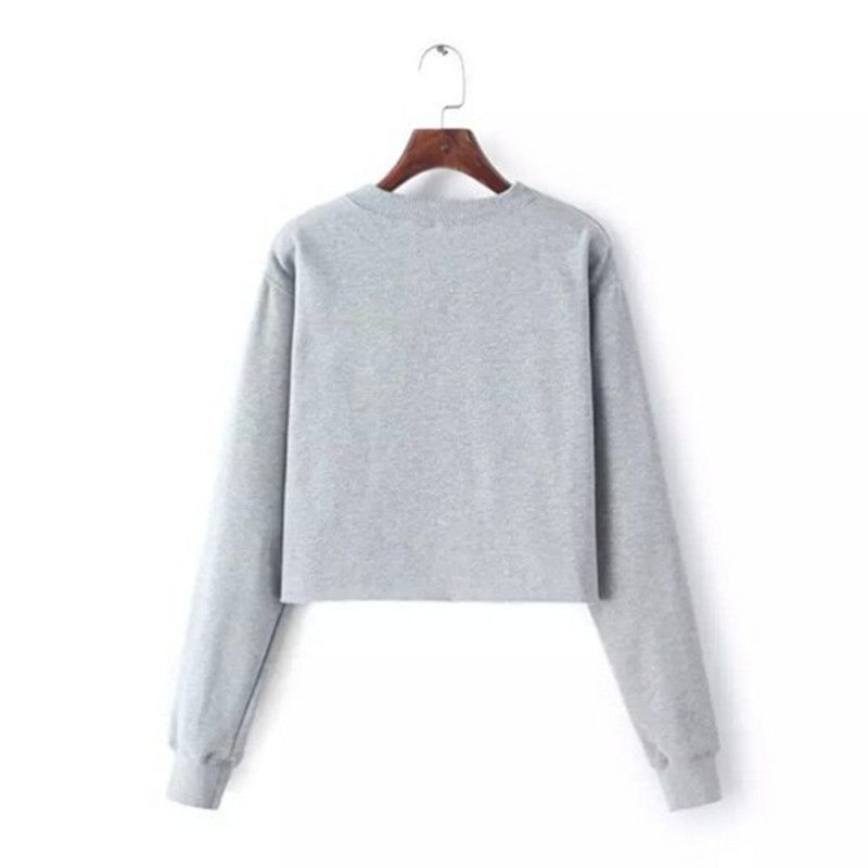 Alien Graphic Crop Top Sweater