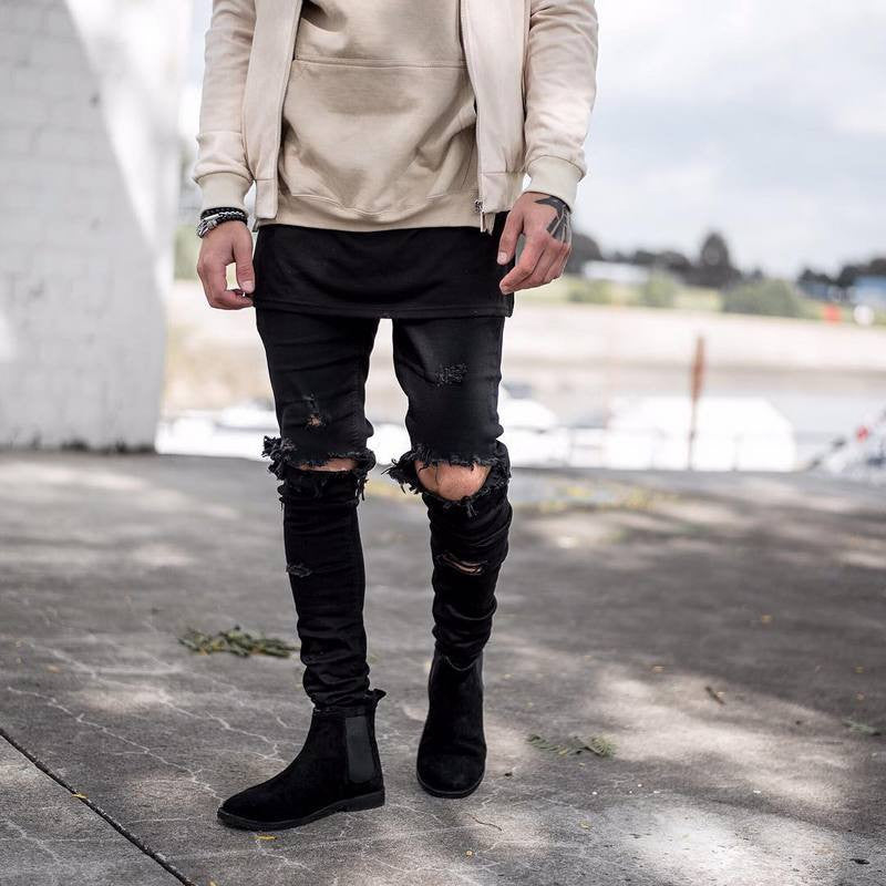 Ripped Kneecap Jeans