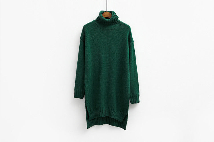 Long Snug-Fit Turtleneck Sweater