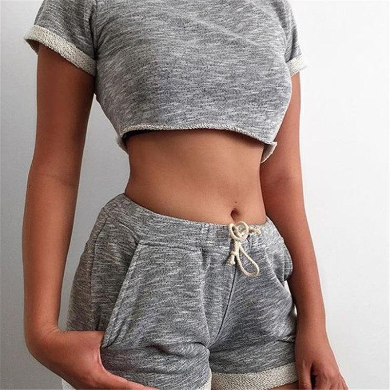 Crop Top With Track Shorts