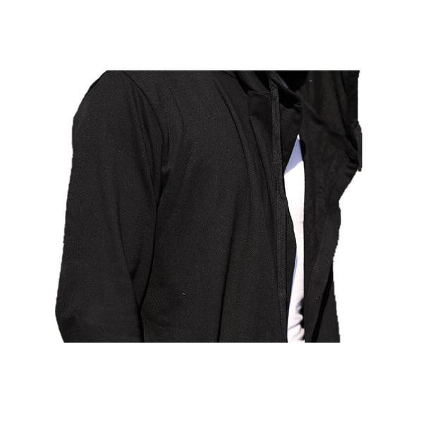 Loose-Fit Long Sleeve Hoodie With Zippers