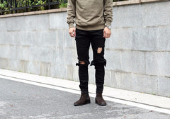 Ripped Kneecap Jeans