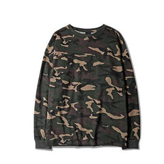 Relaxed Camo Crew Neck Sweater