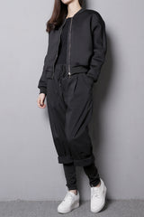 Jet Black Bomber Jacket