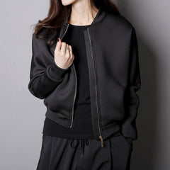 Jet Black Bomber Jacket