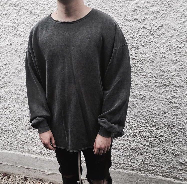 Retro Loose-Fit Long Sweater