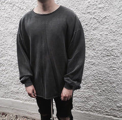 Retro Loose-Fit Long Sweater