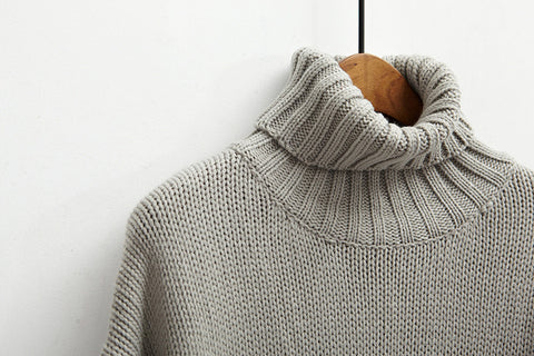 Long Snug-Fit Turtleneck Sweater