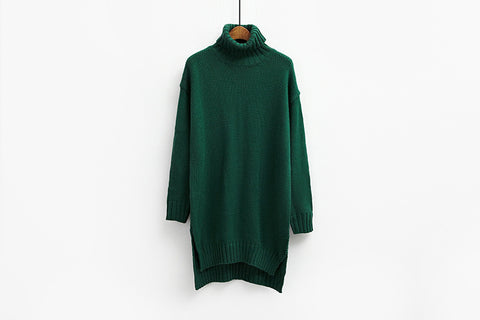 Long Snug-Fit Turtleneck Sweater
