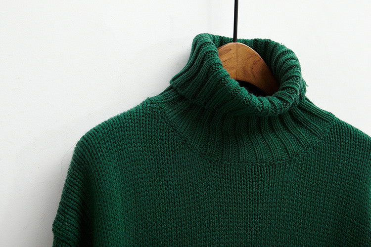 Long Snug-Fit Turtleneck Sweater