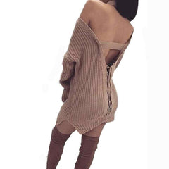Off-Shoulder Knitted Top