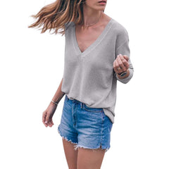 NEW Light Grey V-Neck