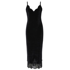 Velvet Dress With Mesh Bottom