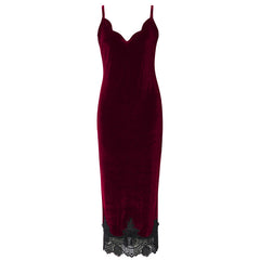 Velvet Dress With Mesh Bottom