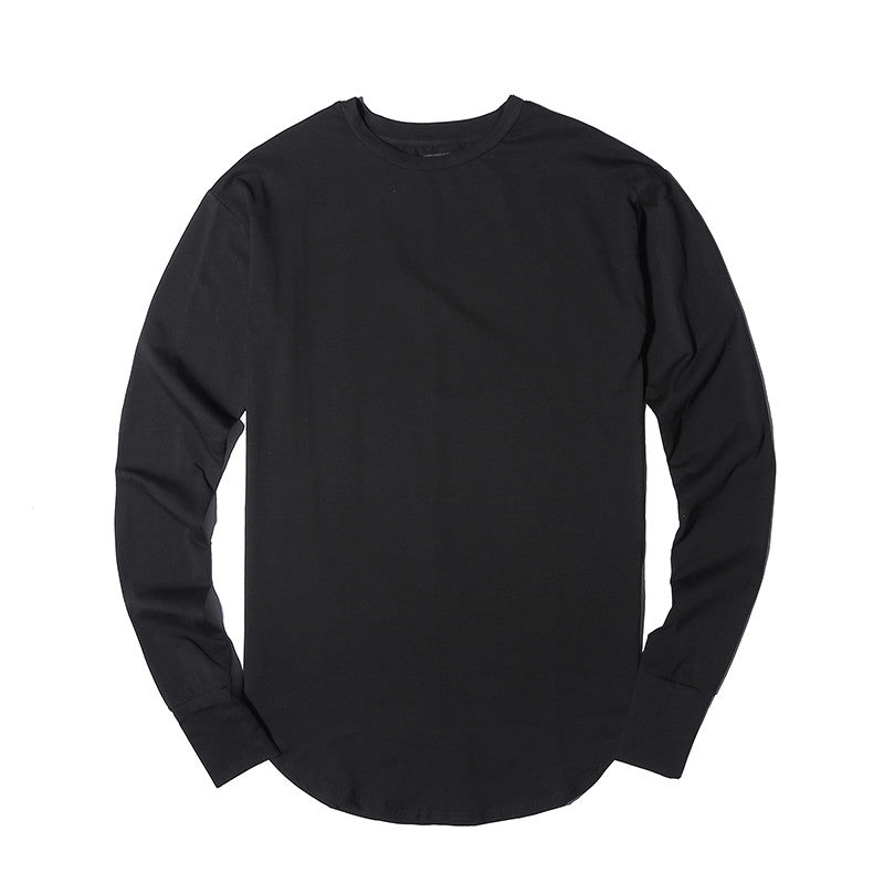 Long Sleeve T-Shirt With Scoop Bottom