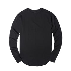 Long Sleeve T-Shirt With Scoop Bottom
