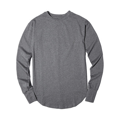 Long Sleeve T-Shirt With Scoop Bottom