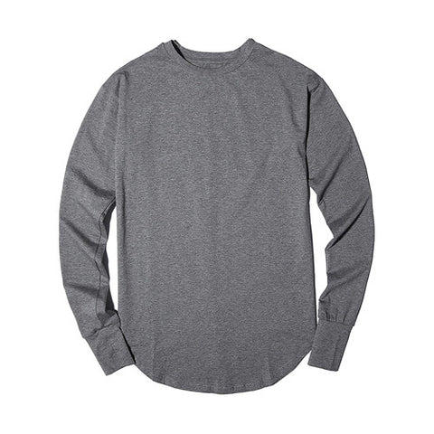 Long Sleeve T-Shirt With Scoop Bottom