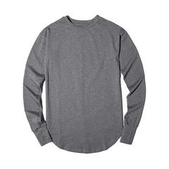 Long Sleeve T-Shirt With Scoop Bottom
