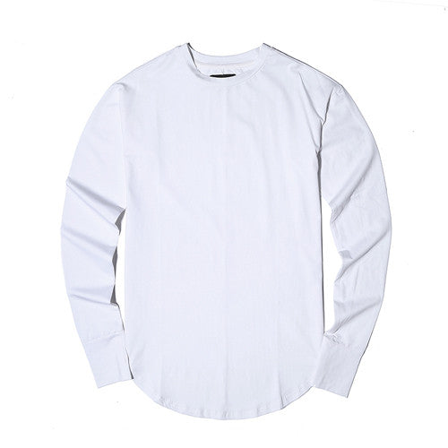 Long Sleeve T-Shirt With Scoop Bottom