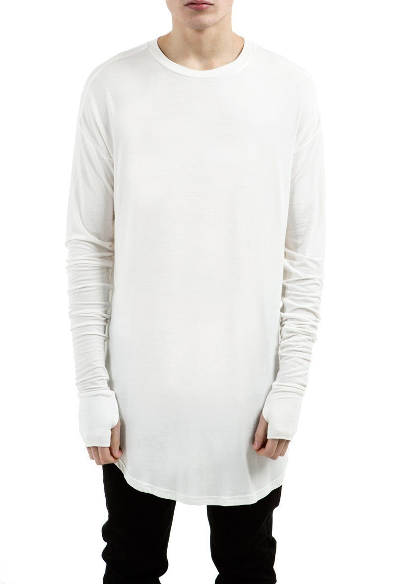 Long Sleeve T-Shirt With Scoop Bottom