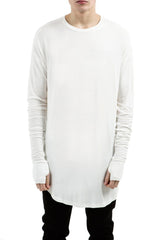 Long Sleeve T-Shirt With Scoop Bottom
