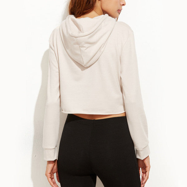 Cropped Hoodie Ivory