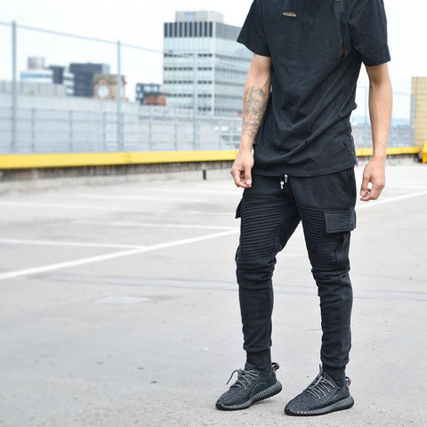 Ribbed Biker Pants