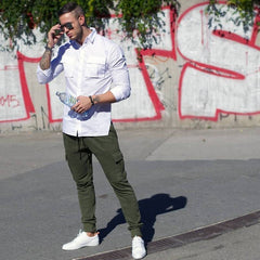 Ribbed Biker Pants