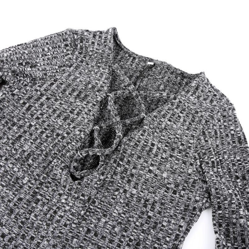 Lace-Up Sweater