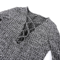 Lace-Up Sweater