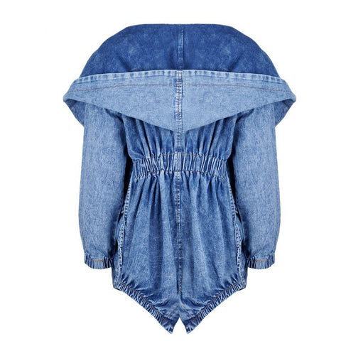 Butterfly Collar Denim Coat
