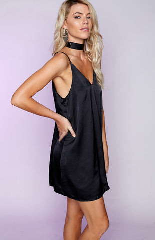 Satin Knee-High Dress