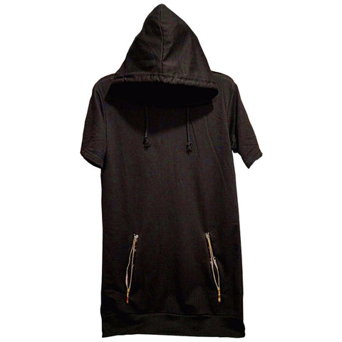 Loose-Fit Short Sleeve Hoodie
