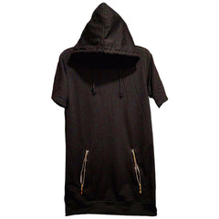 Loose-Fit Short Sleeve Hoodie
